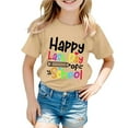 thumbnail image 1 of PMVFHDE T-Shirts Mignons pour Fille T-Shirt Imprimé à Col Rond Manches Courtes pour Garçons et Filles Kaki, 6-7 Ans, 1 of 4