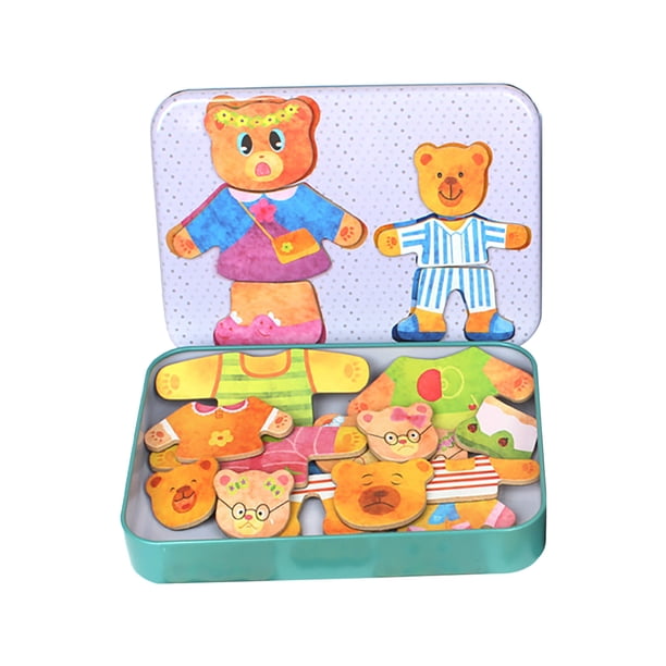 Puzzles Magnéticos De Madera Con Osos. Juguetes Para Niños Pequeños. Regalos Para Niños Y Niñas De 1, 2 Y 3 Años. Puzzles De Animales. Juguetes Montessori. Aprendizaje Educativo. Regalos De Navidad