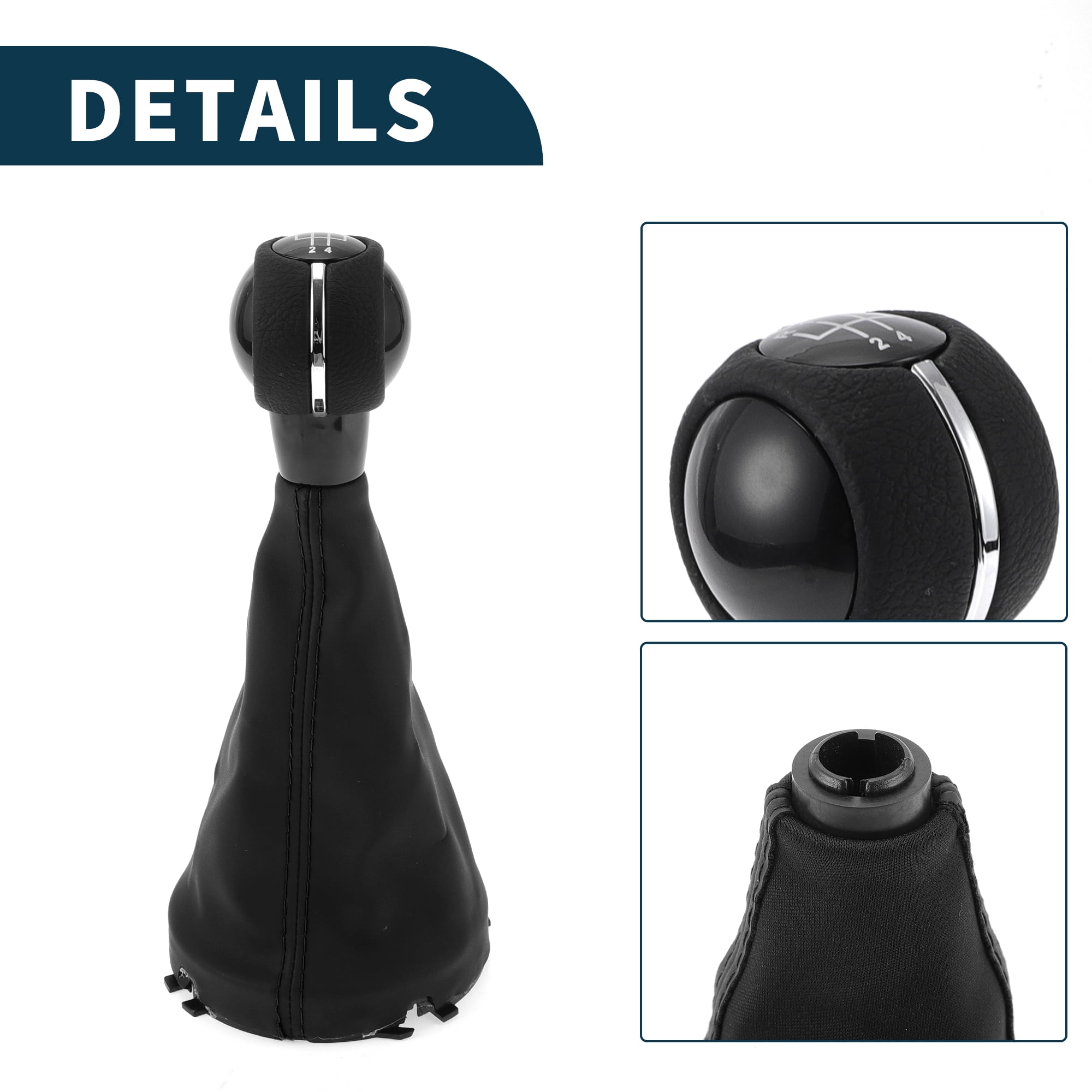 Unique Bargains Gear Shift Knob with Cover 5 Speed Manual Stick Shifter Knob for Mini Cooper F55 F56 Faux Leather