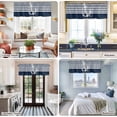 thumbnail image 5 of Navy Blue Anchor Farmhouse Short Window Curtain Valances, Nautical Coastal Abstract Art Rod Pocket Kitchen Valances for Living Room Bedroom Bathroom Cafe 42" x 12", 5 of 8