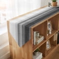 thumbnail image 4 of Black White Ombre Table Runner Linen Burlap Table Runner 60 Inches Long Vintage Minimalism Abstract Stripes Dresser Scarves for Kitchen Island Coffee Dining Party Wedding Holiday Decor 13"x60", 4 of 8