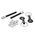 thumbnail image 3 of ETHZZLE Universal Aluminum Alloy Car Hood Bonnet Lock Pulling Type Replacement Accessory in Black for Engine, 3 of 8