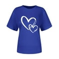 thumbnail image 4 of Vetsdori Womens Summer Shirts Short Sleeve Holiday Blouses Valentine Plus Size Graphic,Cute Pullover Tops for Junior Crew Neck, 4 of 6