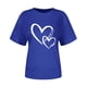 thumbnail image 5 of RKSTN Valentine Gifts Women's Valentine's Day T Shirts Oversized Crewneck Valentines Graphic Print Short Sleeve Shirt Womens Casual Solid Round Neck Plus Size Loose Fits Tee Top Summer Clothes, 5 of 7