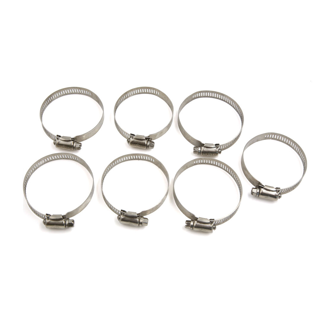 7Pcs Metal Adjustable Hose Clip Clamps Pipe Tube Tight Click 4064mm for Car