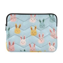 FORMRS 15-15.6 inch Laptop Sleeve Case Soft Carrying Quilted Computer Bag Cover, Cute Rabbits