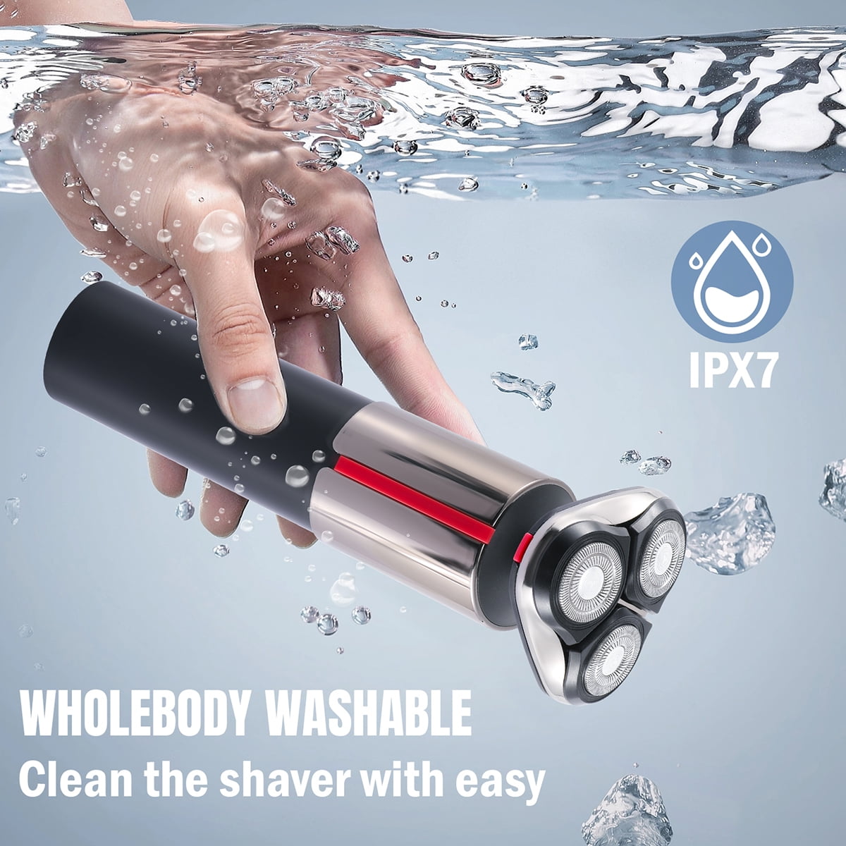 BFVV Electric Shaver Razor - Cordless 5-in-1 Grooming Kit (Beard/Facial/Nose Trimmer) for Men, Waterproof, Dry & Wet Shaving, 3D Floating Blades - Electric Trimmer, Rechargeable Shaver