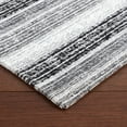 thumbnail image 6 of Martha Stewart Stella Ticking Stripe Slip-Resistant Kitchen Mat Runner, Black/Grey/White, 20"x50", 6 of 7