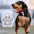 thumbnail image 3 of LiMimmuu Dog Tag Engraved Pet Tag Paw Shape Pet Pendant Dog Shiny Eye-catching Smooth Surface Hanging Hole Design Alloy Paw Shape Pet Dog Pendant Daily Use Dog Name, 3 of 7