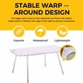 thumbnail image 4 of Eucalyptus Leaves Table Cloths for 8 Foot Rectangle Tables, Pink Plaid Summer Botanical Patio Waterproof Elastic Fitted Tablecloths, Washable Rectangular Table Cover for Camping, 4 of 8