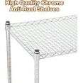 thumbnail image 6 of Lumiparty Heavy Duty 2-Tier Wire Rack Cart On Wheels, Commercial Grade Rolling Utility Cart for Kitchen Pantry Steel Frame with Handle & Shelves, Silver, 6 of 7