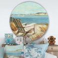 thumbnail image 3 of Designart 'Coastal Chair Relax Beach' Nautical & Coastal Metal Circle Wall Art, 3 of 3