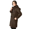 thumbnail image 4 of Jessica London Women's Plus Size Hooded Toggle Wool Coat, 4 of 5