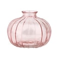 thumbnail image 2 of MYUNNIL Halloween Transparent Pumpkin Glass Vase, 3" Fall Rustic Small Pumpkin Shaped Washable Tabletop Floral Accessory, Creative Seasonal Practical Planter for Home Indoor Decor, Pink, 2 of 7