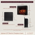 thumbnail image 4 of Modern Ember Uptown 23 inch Smart Electric Fireplace Insert - Black, 4 of 5
