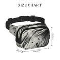 thumbnail image 4 of Bingfone Sac Banane Style Encre Aigle Chauve pour Femmes Sac de Taille à la Mode avec Sangle Réglable Imperméable Partout Sac Bandoulière pour Entraînement Course Voyage, 4 of 9