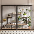 thumbnail image 4 of Indoor Plant Stand 5-Tier Tall 70.9", Large Metal Plant Shelf with Hanging Hooks, Multi-Purpose Display Rack, Flower Bonsai Pots Organizer for Garden, Balcony, Living Room, 4 of 10