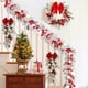thumbnail image 3 of Corona de Navidad para puerta delantera, guirnalda de ratán con luces para ventana, chimenea, escaleras, decoración navideña de Año Nuevo, 3 of 4