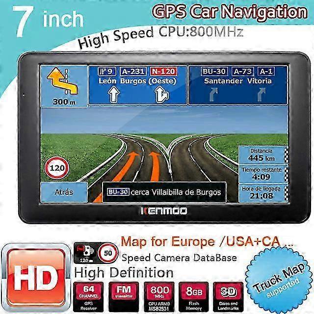 7 Inch HD GPS Portable Navigation 2023 Maps for Europe Russia Car TRUCK CAMPING Caravan Navigator Sat Nav Free Lifetime Updates