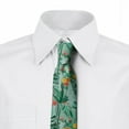 thumbnail image 2 of Floral Necktie, Pink Tulips Foliage, Dress Tie, 3.7", Multicolor, by Ambesonne, 2 of 3