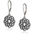 thumbnail image 1 of Sterling Silver Celtic Knot Lever-Back Drop Earrings oxidized-silver, 1 of 3