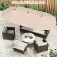 thumbnail image 4 of Gymax 13 FT Double-sided Patio Umbrella Outdoor Large Twin Size Umbrella Beige, 4 of 10