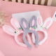 thumbnail image 3 of Banda para el cabello con orejas de conejo y flores de fresa, linda banda para el cabello a presión de felpa, popular en Internet, dulce tarjeta para lavar el cabello a presión, 3 of 5