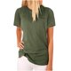 thumbnail image 1 of Fiudx Ofertas de La Semana Camiseta Informal de Manga Corta para Mujer, Tops Lisos con Bolsillo, Camiseta a La Moda, 1 of 7
