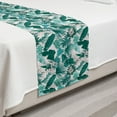 thumbnail image 2 of Hawaii Bed Runner, Exotic Summer Blooming Tropical Jungle Flowers and Leaves, Decorative Accent Bedding Scarf for Hotels Homes and Guestrooms, Twin, Teal Seafoam, by Ambesonne, 2 of 2
