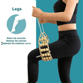 thumbnail image 5 of Upgrade Handle Wood Back Massage Roller Rope Wood Therapy Cellulite Massage Tools for Neck Leg Back Pain Relief, 5 of 6
