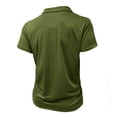 thumbnail image 5 of Tqyyweavej Men's Halter Shirts Solid Color Short Sleeve Lounge Workout Pullover Quarter Zip Lapel Collar V Neck Tops with Pocket Size S to 3XL, 5 of 9