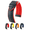 Red Band / Silver Buckle, variant on Hirsch Andy Leather Watch Strap - Orange - L - 22mm - Silver Buckle - Embossed Calf Leather