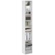 thumbnail image 1 of HOWEN Book Shelf, 8-Tier Bookshelf, Bookcase with Open Shelf, 9.3 x 11.8 x 70.9, for Living Room, Bedroom, Home Office, White, 1 of 5