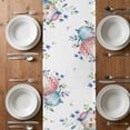 thumbnail image 6 of Bunny Easter Table Runner - 108 Inch Long, Kitchen Dining Table Runner Dresser Scarves, Spring Floral Eggs Eucalyptus Leaves Weeping Farmhouse Decor for Coffee Tables Wedding Party Banquet, 6 of 8
