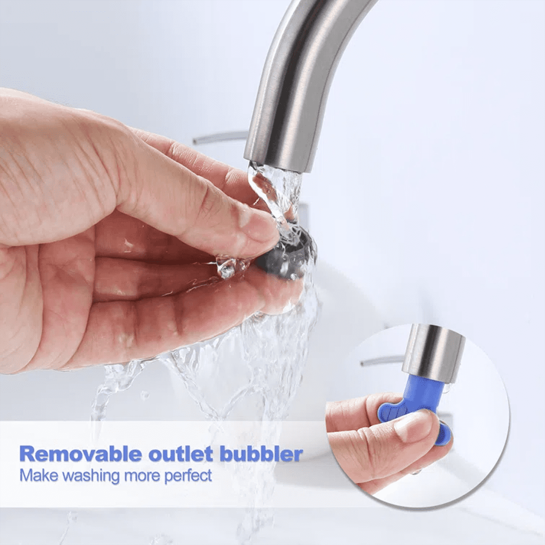 WOWOW Touchless Bathroom Faucet Automatic Bathroom Sink Faucet  Single Hole