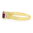 thumbnail image 4 of 14k Yellow Gold Oval Ruby And Diamond Ring, 4 of 6