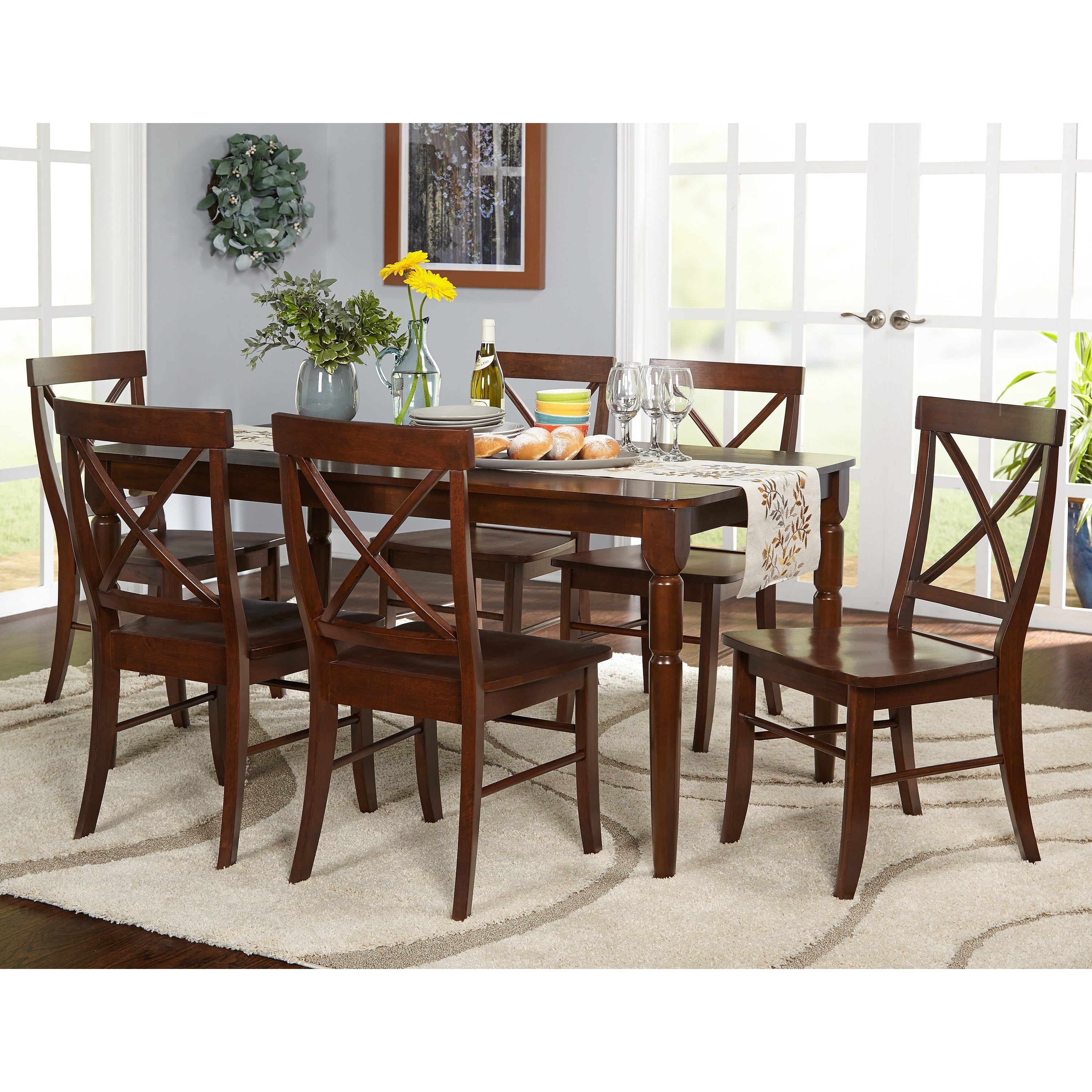 Albury Turned Legs Table White Com