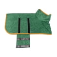 thumbnail image 1 of Toalla para perros, bata de microfibra para secar perros, albornoz para mascotas (perros y gatos), verde grande, 1 of 5