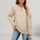 thumbnail image 1 of Sudadera Sudaderas básicas para mujer, estilo informal, cuello redondo, sudaderas lisas, traje de calle Cgtredaw Beige T XL para Mujer, 1 of 6
