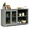 thumbnail image 1 of Costway Kitchen Storage Cabinet Sideboard Buffet Cupboard w/ Sliding Door Gray, 1 of 10
