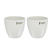 100ml Porcelain Crucible Cup for Foundry Melting Casting Refining 2 Pack