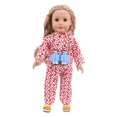 thumbnail image 1 of Pijamas de camisa con estampado Floral para muñeca americana de 18 pulgadas, ropa de muñeca para bebé recién nacido de 43 Cm, regalos de vacaciones para niños, 1 of 4