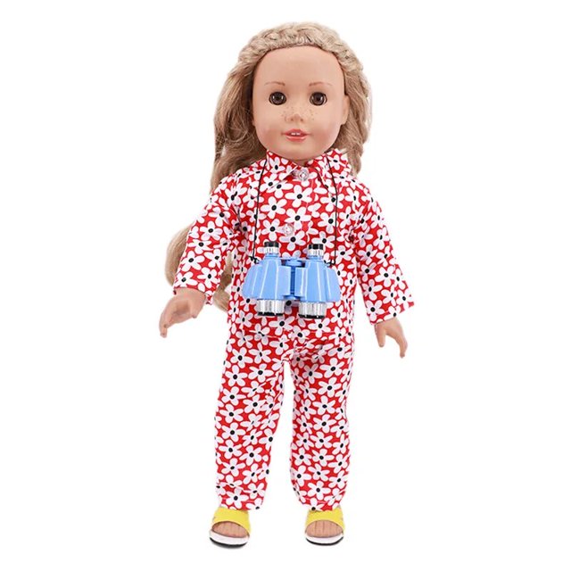 Pijamas de camisa con estampado Floral para muñeca americana de 18 pulgadas, ropa de muñeca para bebé recién nacido de 43 Cm, regalos de vacaciones para niños