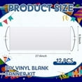 thumbnail image 3 of 12 Pcs DIY Blank Vinyl Banner Kit, Handheld Retractable Banner White Roll up Banners Dry Erase  PVC Plain Banner for Birthday Party, Protests, Sports, Concert,Cheer Congratulations, Team Spirit, 3 of 6