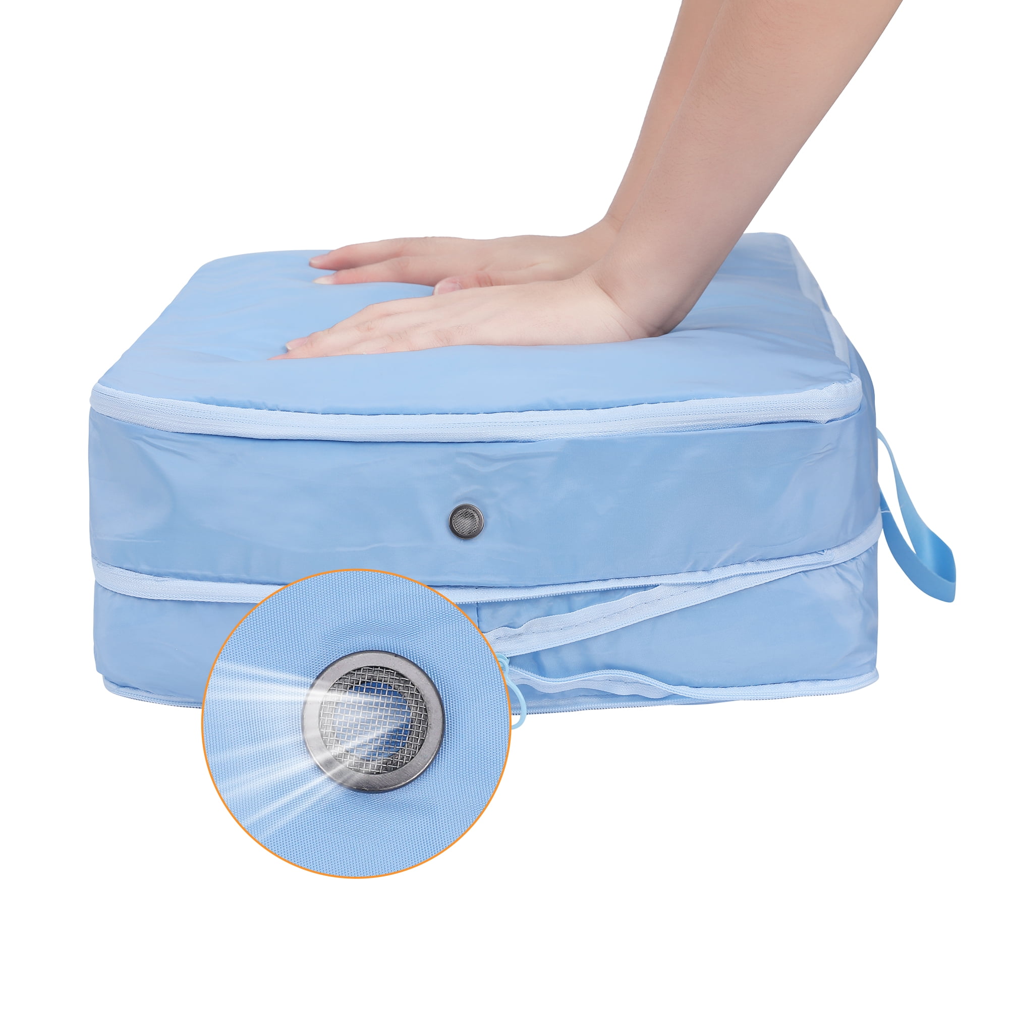 Unique Bargains 1 Pack Clothes Storage Bags Moving Bags Blue 15.5*12*4.5in