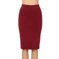 thumbnail image 1 of Women & Plus Ponte Knit Basic Knit Pencil Midi Skirt, 1 of 4