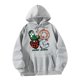 thumbnail image 5 of Sudaderas con capucha para mujer, Sudadera con capucha para adultos, moda suave, cómoda, manga larga, gris, con capucha, estampado de letras clásicas, L Yinane sudadera con capucha de las mujeres, 5 of 8