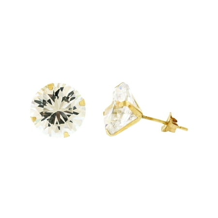 Diamondmist 14k Yellow Gold Round Cz Stud Earrings 1 5mm 14k Yellow Gold Round Cz Stud Earrings 1 5mm