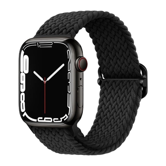 Adecuado para Apple Apple iwatch Correa de reloj plana para hebilla deslizante tejida de nailon arcoíris Correa elástica universal
