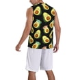 thumbnail image 5 of Easygdp Flowers Avocado Men's Mesh Basketball Jersey Quick Drying Sleeveless Shirts Fitted Muscle Tank Tops Sport Round Neck T-Shirt - Medium, 5 of 9